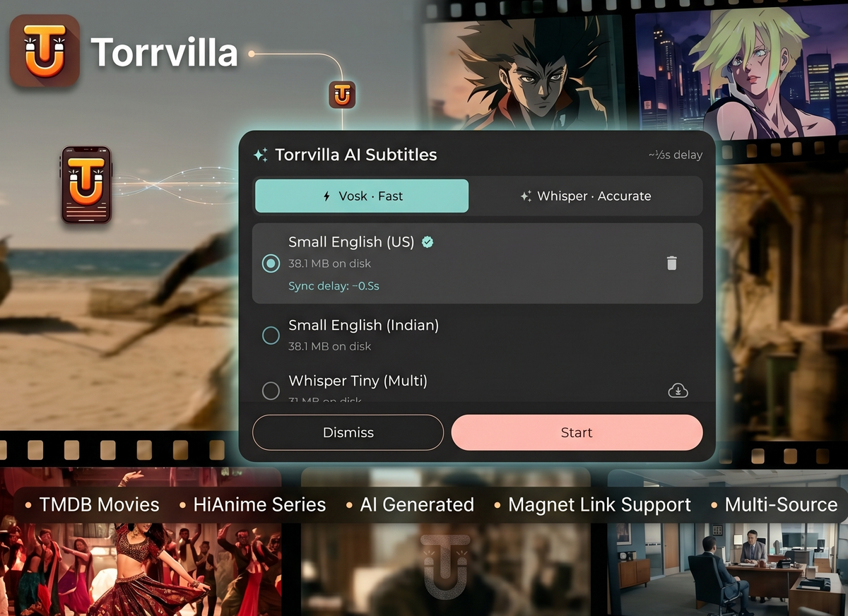 Torrvilla: Free Movies & TV Streaming with AI-Generated Subtitles