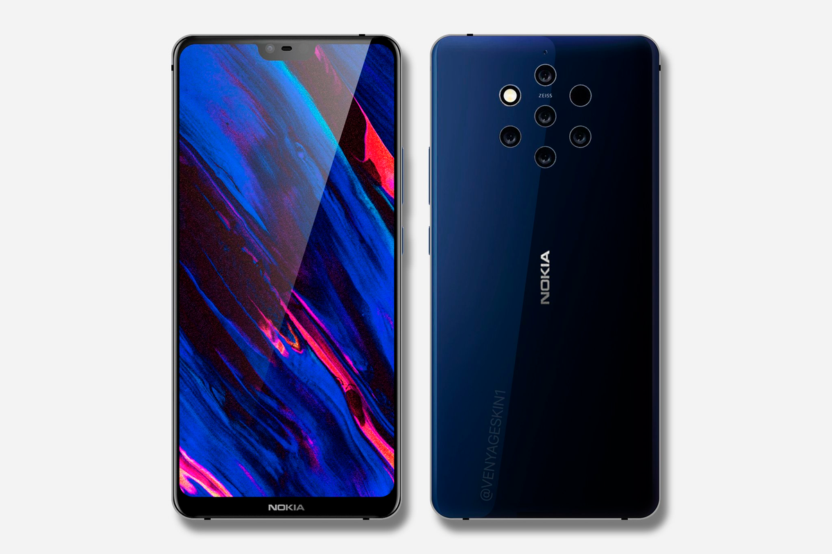 Nokia 9 IMAGES LEAK SHOWS 5 REAR CAMERAS WITH FLASH AND LASER AUTO FOCUS