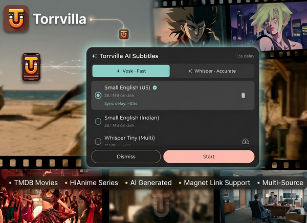 Torrvilla: Free Movies & TV Streaming with AI-Generated Subtitles